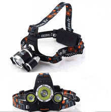 Load image into Gallery viewer, LED Rechargeable 3-light Headlamp